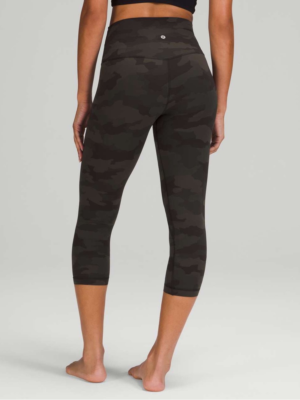 🌿 Lululemon Align High-Rise Crop 21" Heritage 365 Camo Dark Olive Multi Size 16
